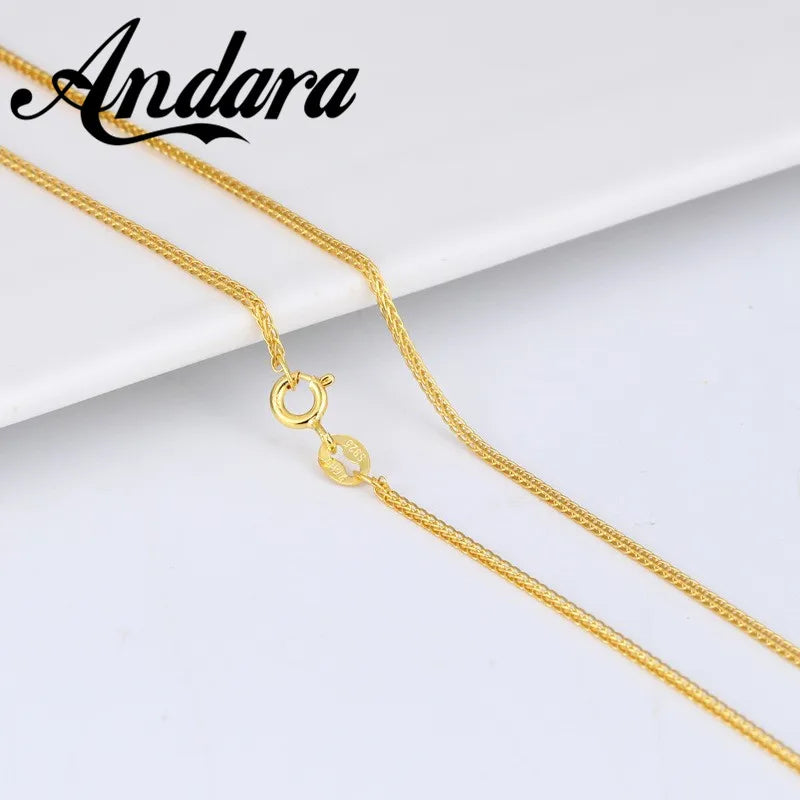 Andara 925 Sterling Silver 3mm Women's Clavicle Necklace Adjustable 16-24 Inch Anni additional angle