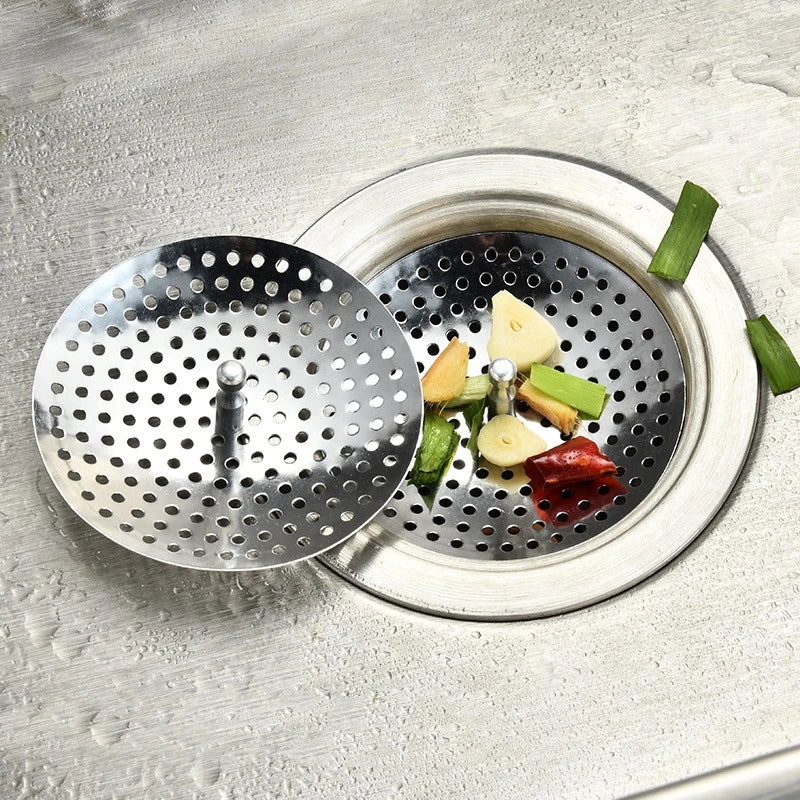 Kitchen Sink Strainer Stopper Stainless Steel Replacement Drain Filter Bathtub Hair Catcher Waste Ho