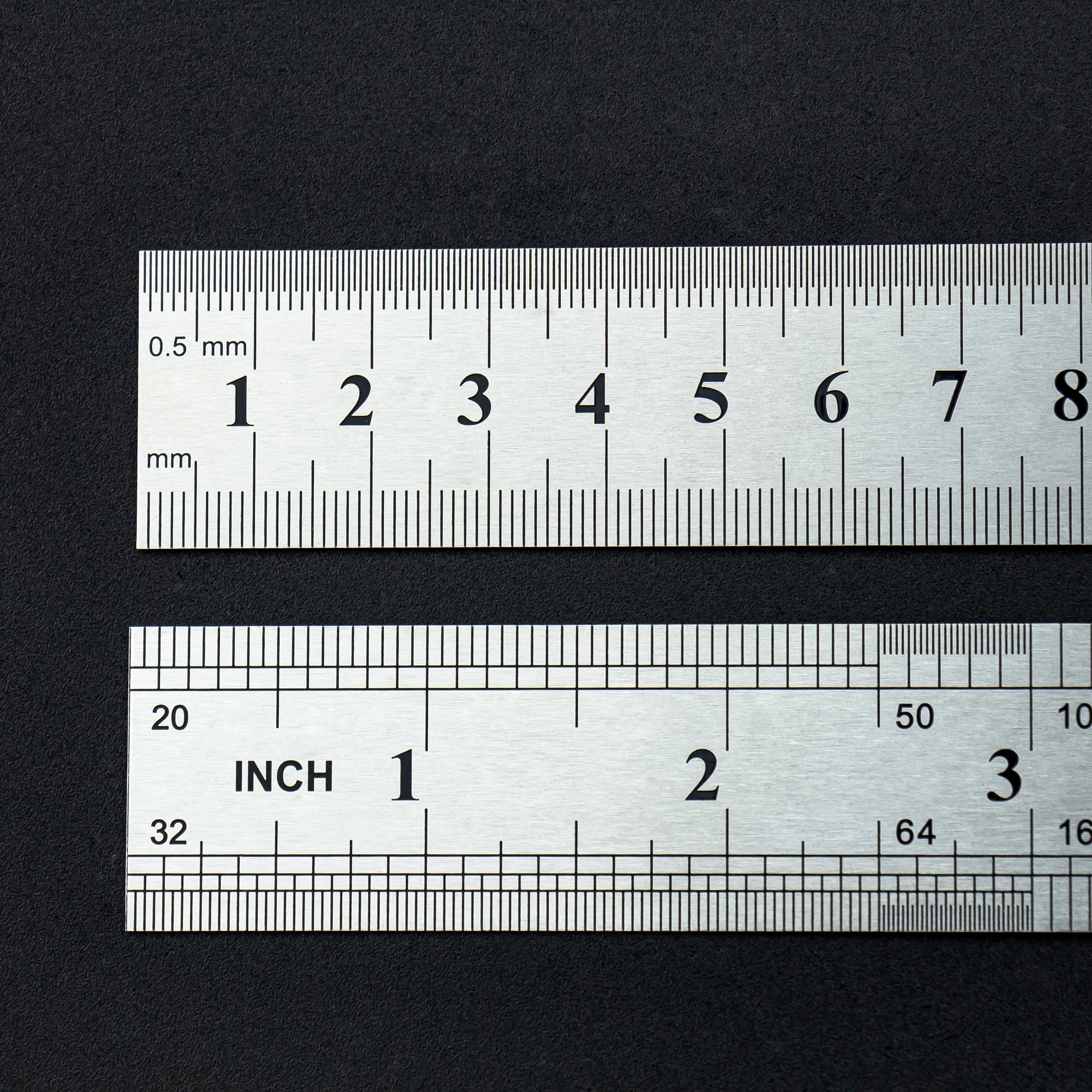 Thickened Steel Ruler | 15/20/30/40/50/60cm | Dual CM & Inch Scale | Precise Measurem lifestyle view