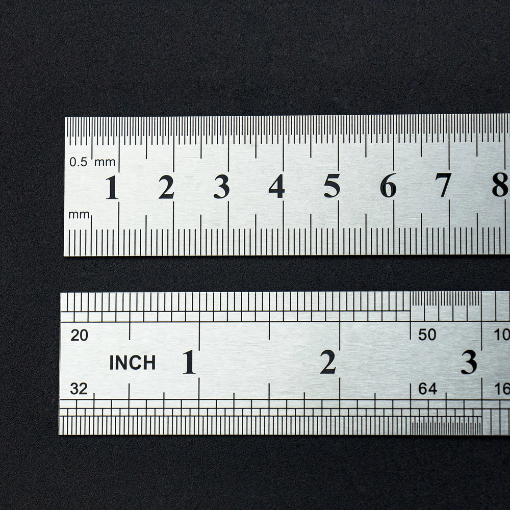 Thickened Steel Ruler | 15/20/30/40/50/60cm | Dual CM & Inch Scale | Precise Measurem lifestyle view