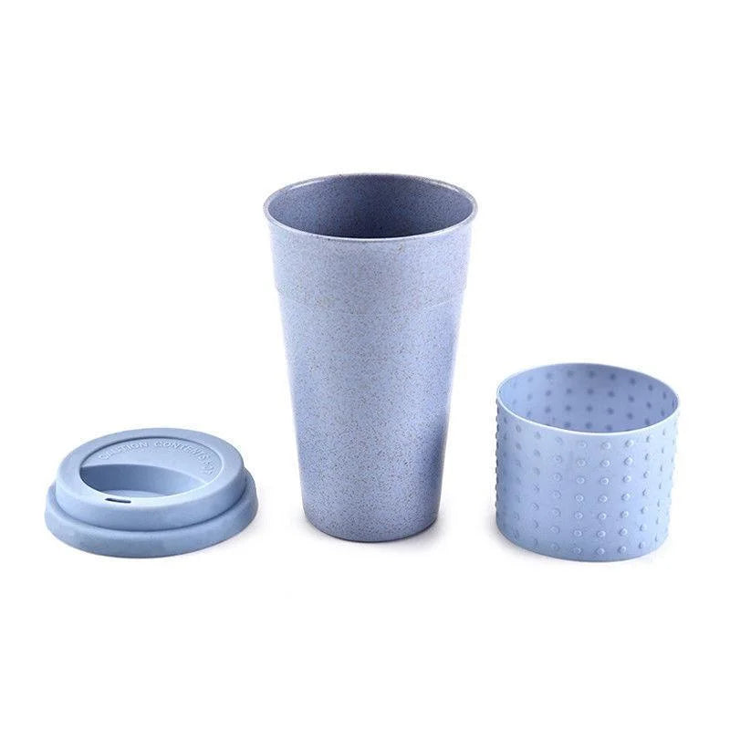 1PC Wheat Straw Mug Creative Drinkware Reusable Bamboo Fibre Ecoffee Cups Eco Friendly close-up view