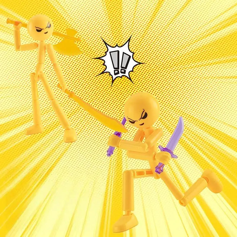 Movable Stickman Action Figure | DIY 3D Printed Robot Toy alternate view