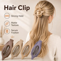 Grote Plastic Haarklauw Clip Matte Kleur Haarklemmen Grip Holte Ovale Geometrische Ba alternate view