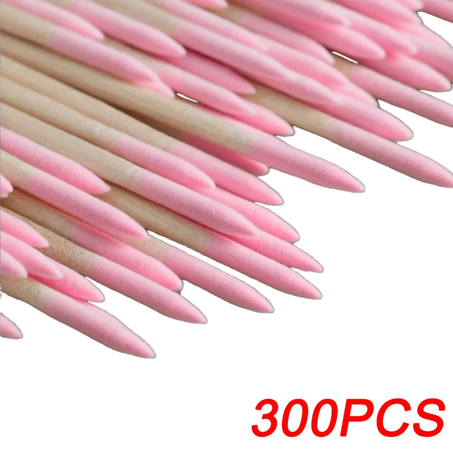 100/1000Pcs Double Ended Cotton Swabs Fine Pointed Tips for Nail Art Makeup Eyeliner Correction Beauty Tools Pack