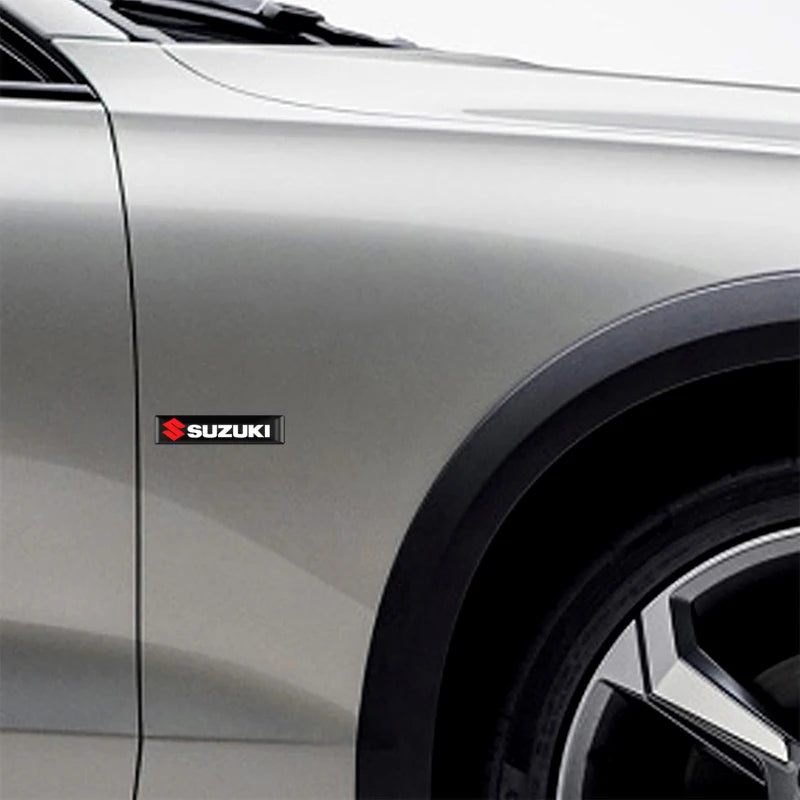 3D Epoxy Car Emblem Stickers for Suzuki Models | Black Interior & Exterior Decals close-up view