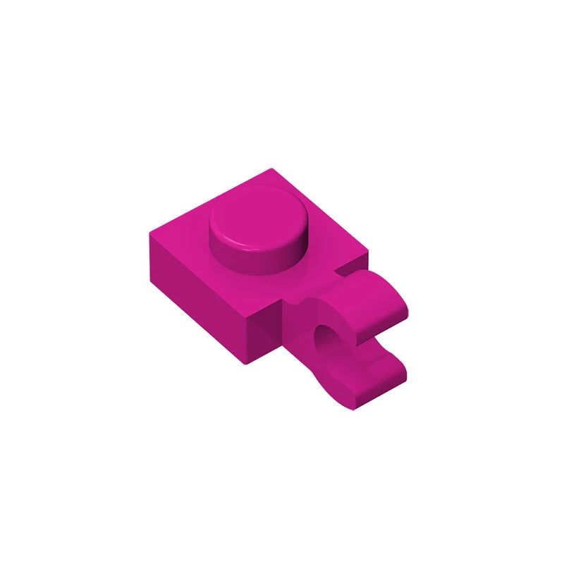 PLATE 1X1 W/HOLDER VERTICAL Building Block | Compatible with Lego 6019 61252 detail view
