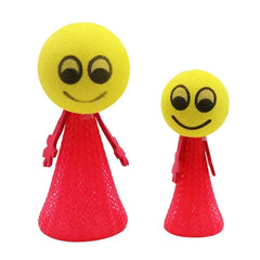 5Pcs/Pack Educational Jumping Doll Bounce Ball Toys Engaging Push & Down Expression Ga close-up view