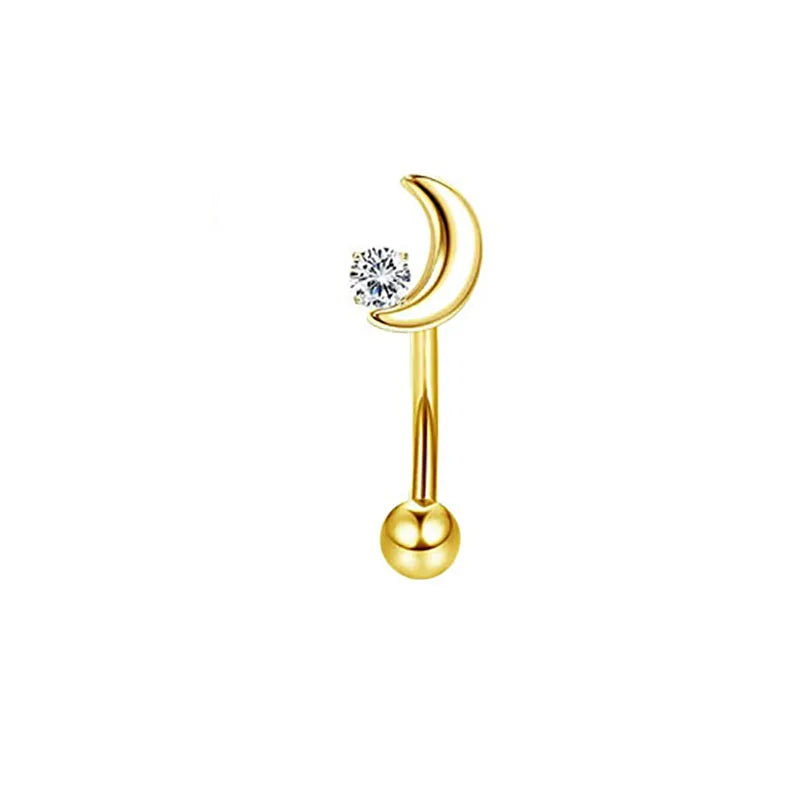 1/11Pcs 16G Eyebrow Rings for Women, Curved Barbell Belly Lip Rings Cartilage Daith Earr detail view