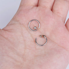 24pc 16G Multiuse Stainless Steel Piercing Rings - Hypoallergenic Horseshoe Hoops for No detail view