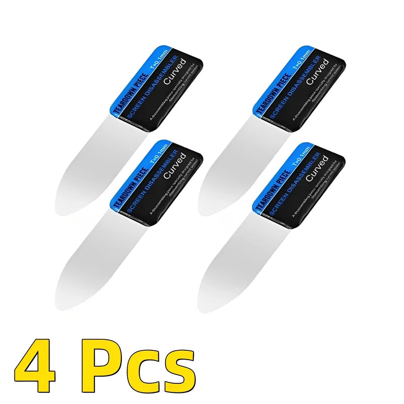 Curved LCD Screen Opening Pry Tool Set | Ultra Thin Flexible Spudger for Phone Repair close-up view