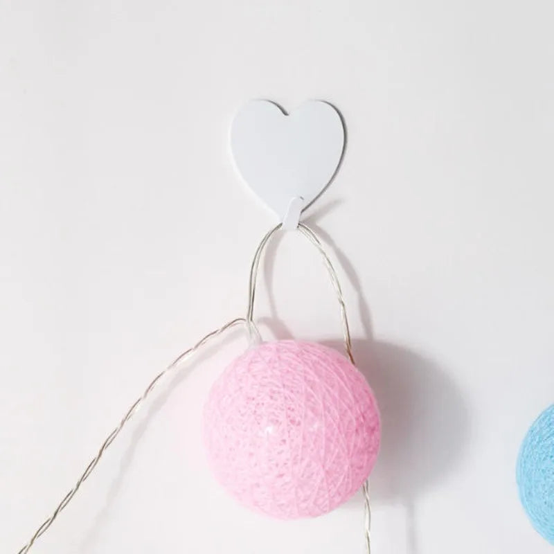 Heart-Shaped Hooks for Decorations close-up view