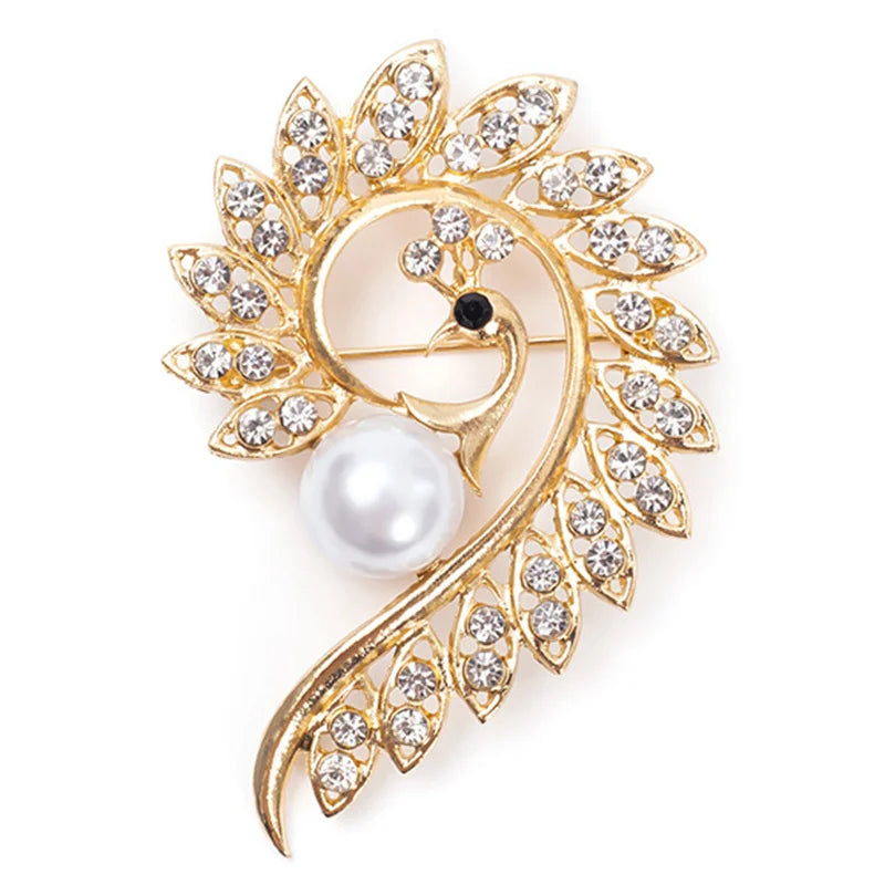 Elegant Pearl Flower Brooch Pin Badge For Women Girls Fashion Clothes Decoration Jewelry Gifts