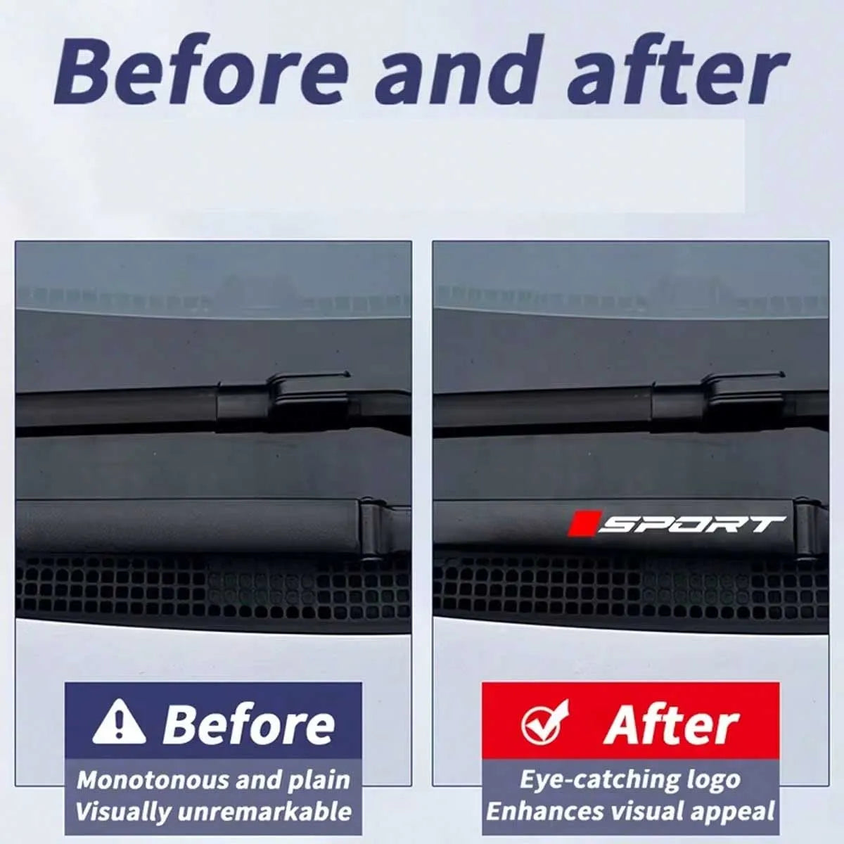 2 Pcs Car Windshield Stickers Waving Rear Wiper Stickers Are Available for All Car Models