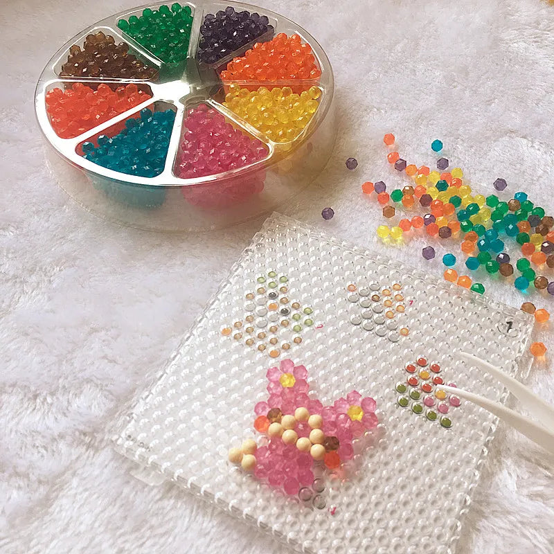 500PCS/Set Jewel Beads 3D Puzzle toys for Children 6 Colors Refill Pack Water sticky alternate view