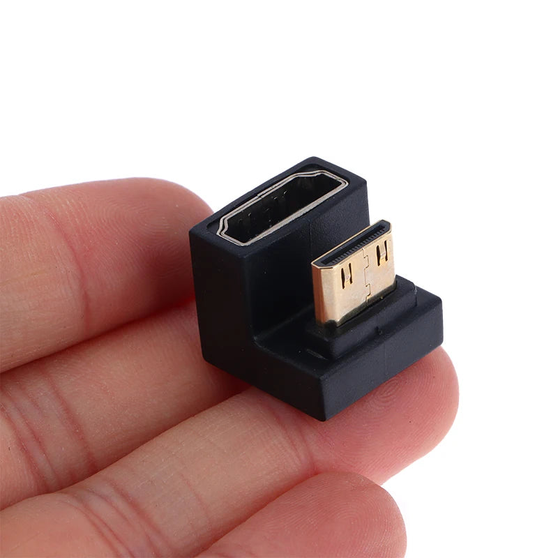 **1PC HDMI-Compatible Adapter 360 Degree Angled U-shaped L Converter Mini HD Male t additional angle