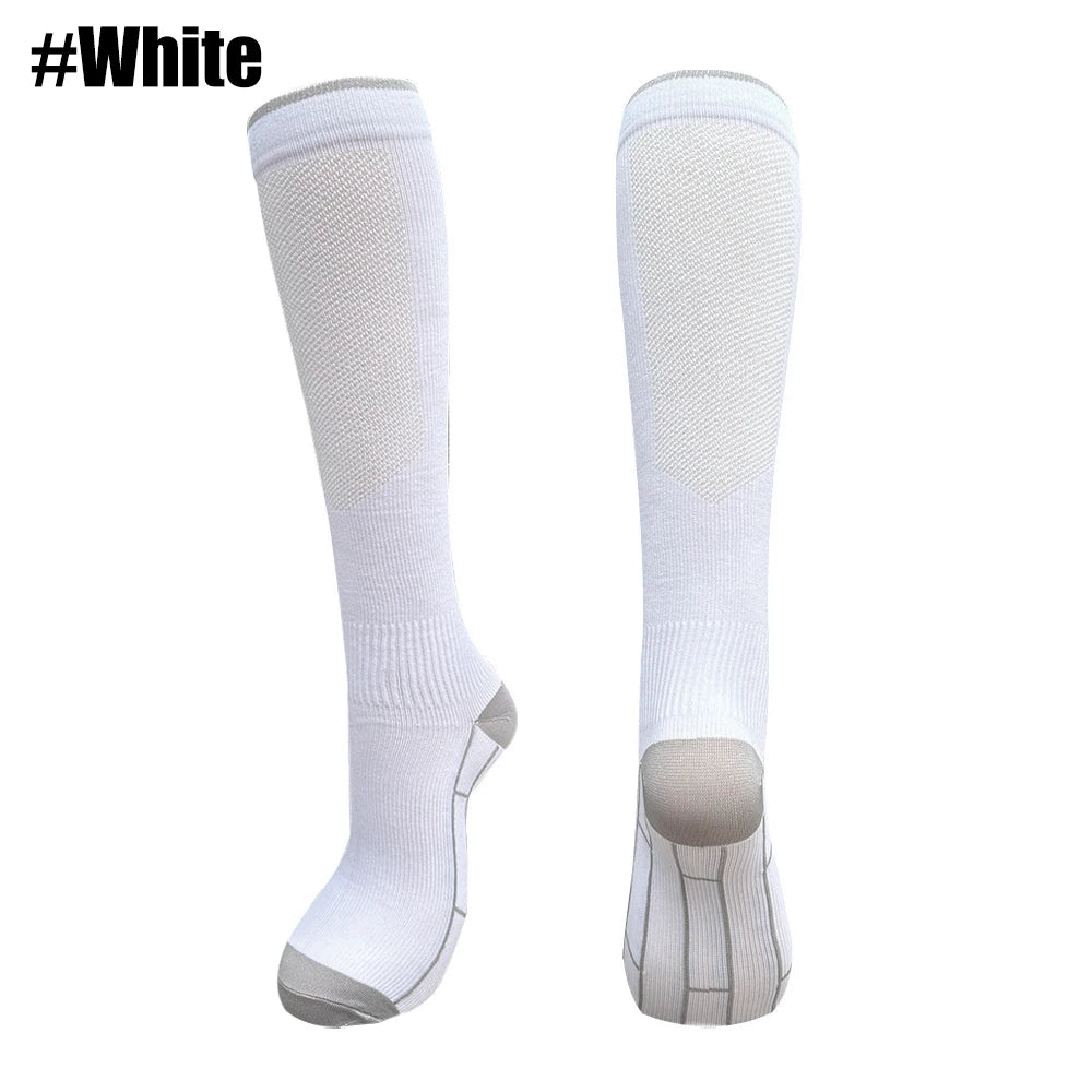 1Pair Compression Socks Women & Men Graduated 20-30mmHg for Running, Athletic, Flight close-up view