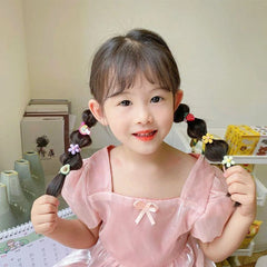 Cute Thumb Hair Ties For Girls,high Elasticity,cartoon Animal Flowers And Fruit Decorati detail view