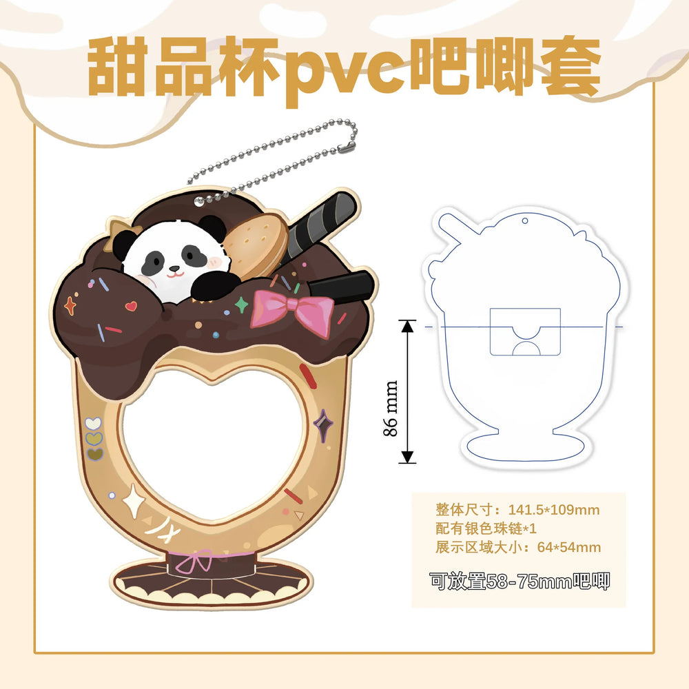 5.8-7.5cm Cartoon Badge Pin Holder Sweet Kawaii Animal Dessert Series Kpop Badge Clip lifestyle view