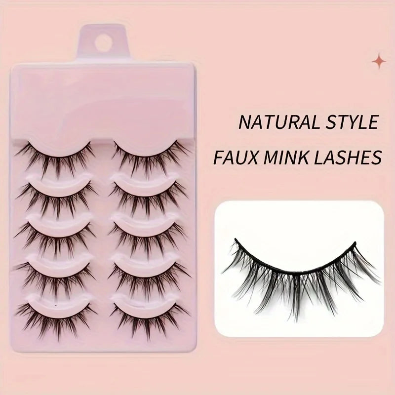 5 Pairs of Cartoon Style 3D False Eyelashes Fluffy and Soft for Natural Looking, Enha alternate view