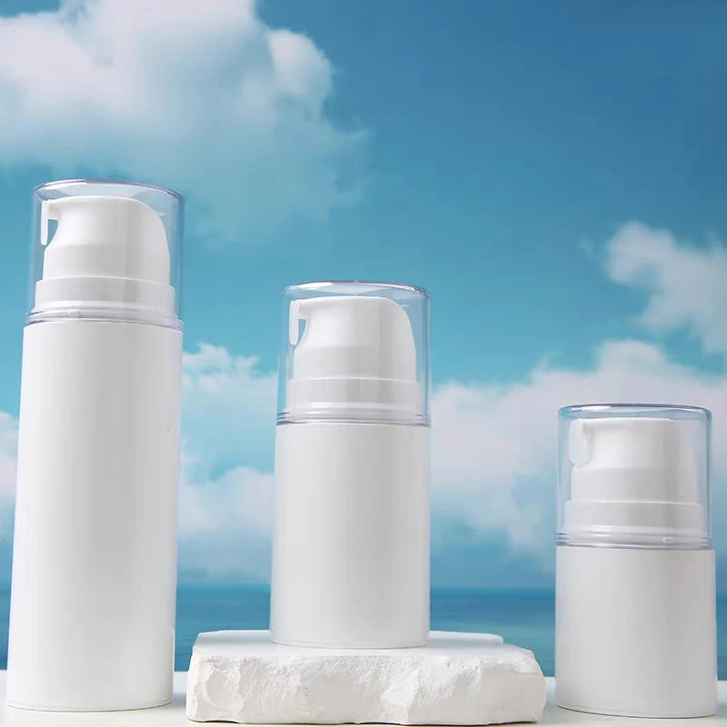 1Pcs 30/50/100ml Portable Travel Empty Airless Pump Jar Cream Dispenser Refillable Lea close-up view