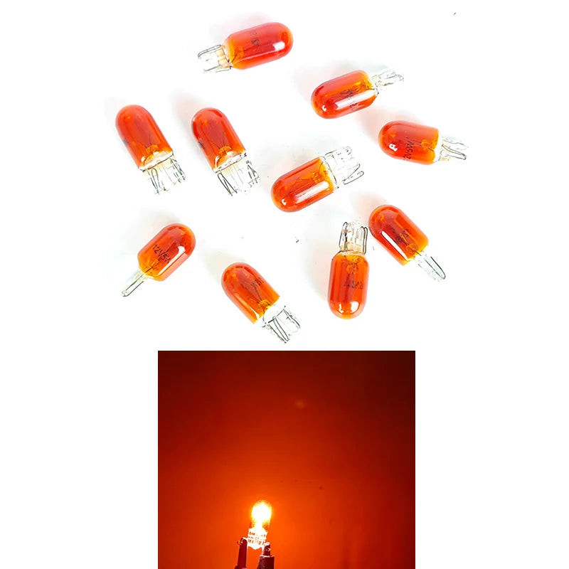 10 X Signal Lamp Glass T10 W5W 12V 5W Car Bulb additional angle