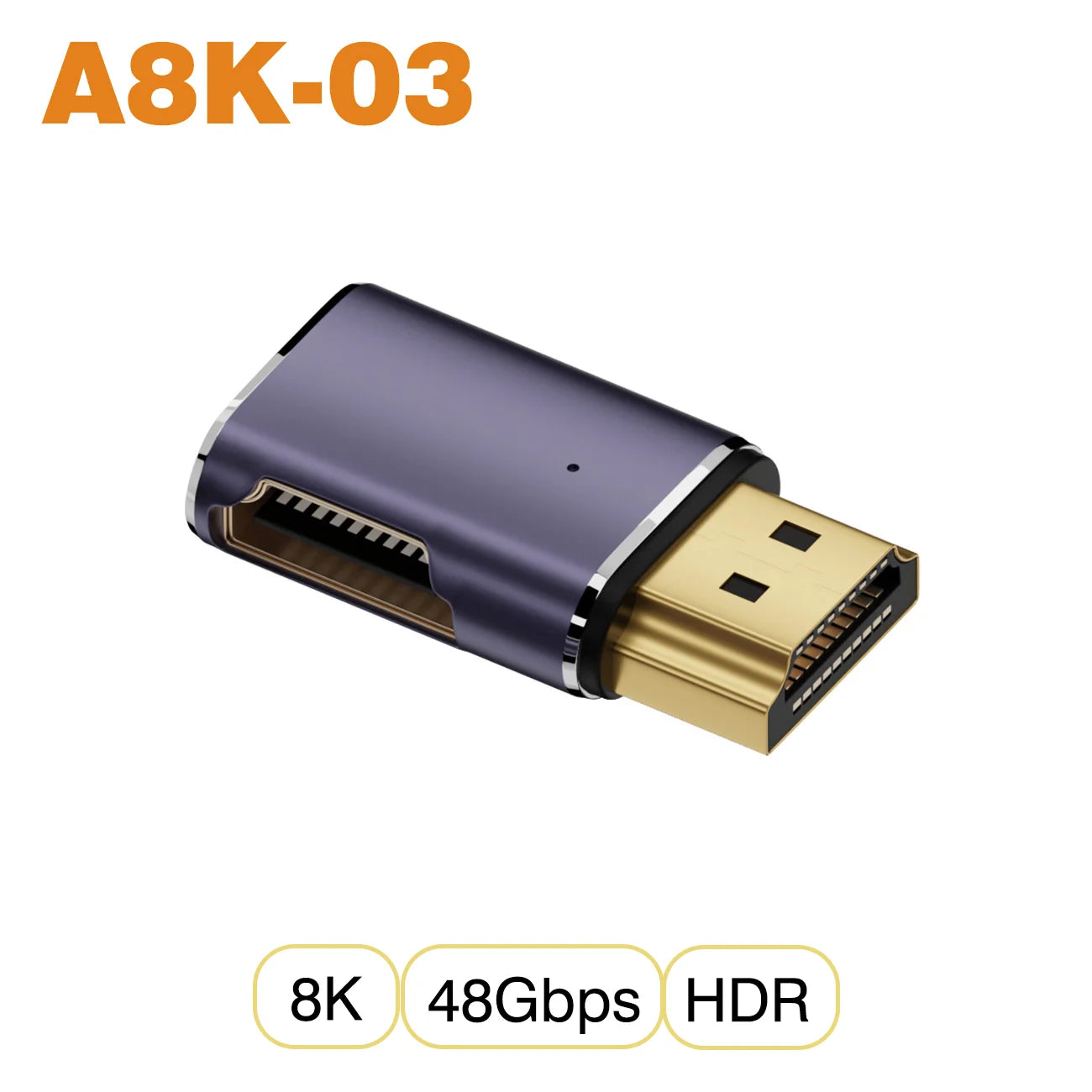 NNBILI HDMI 2.1 Adapter | 48Gbps 8K@60Hz Elbow and Straight Converter alternate view