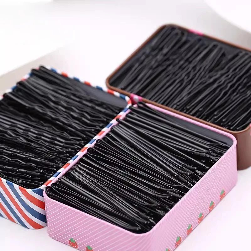 50/60pcs Simple Black Hair Clips For Girls Bobby Pins Invisible Wave Curly Bride Di additional angle