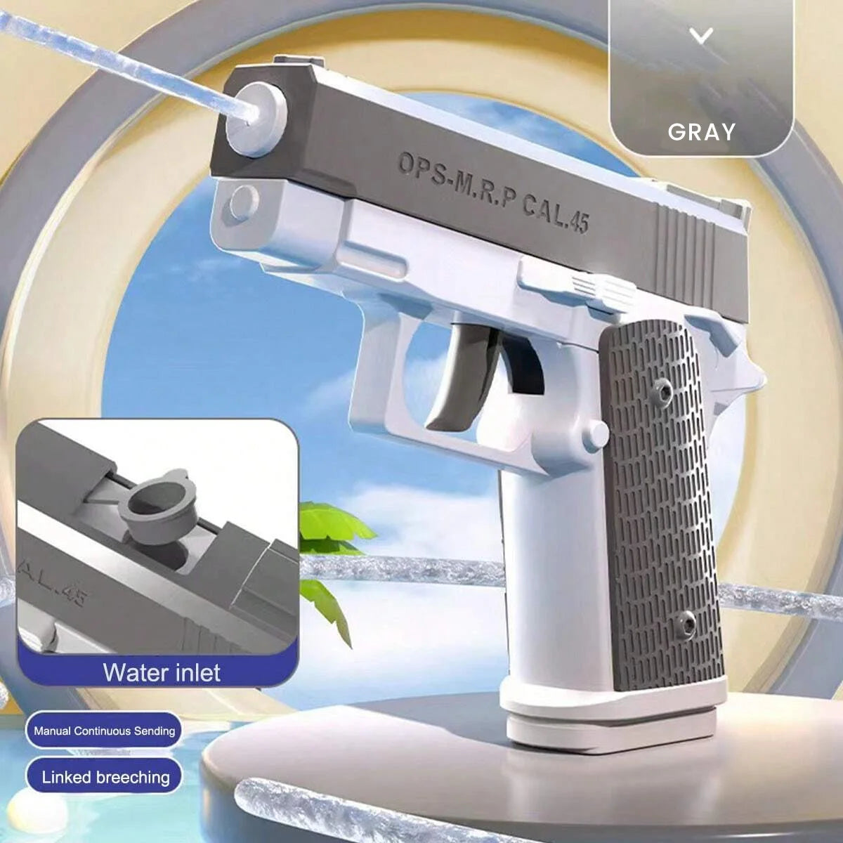 Electric Water Gun Rechargeable Automatic & Manual Spray Gun Capacity Range Up to 32 FT Range for Adults & Kids