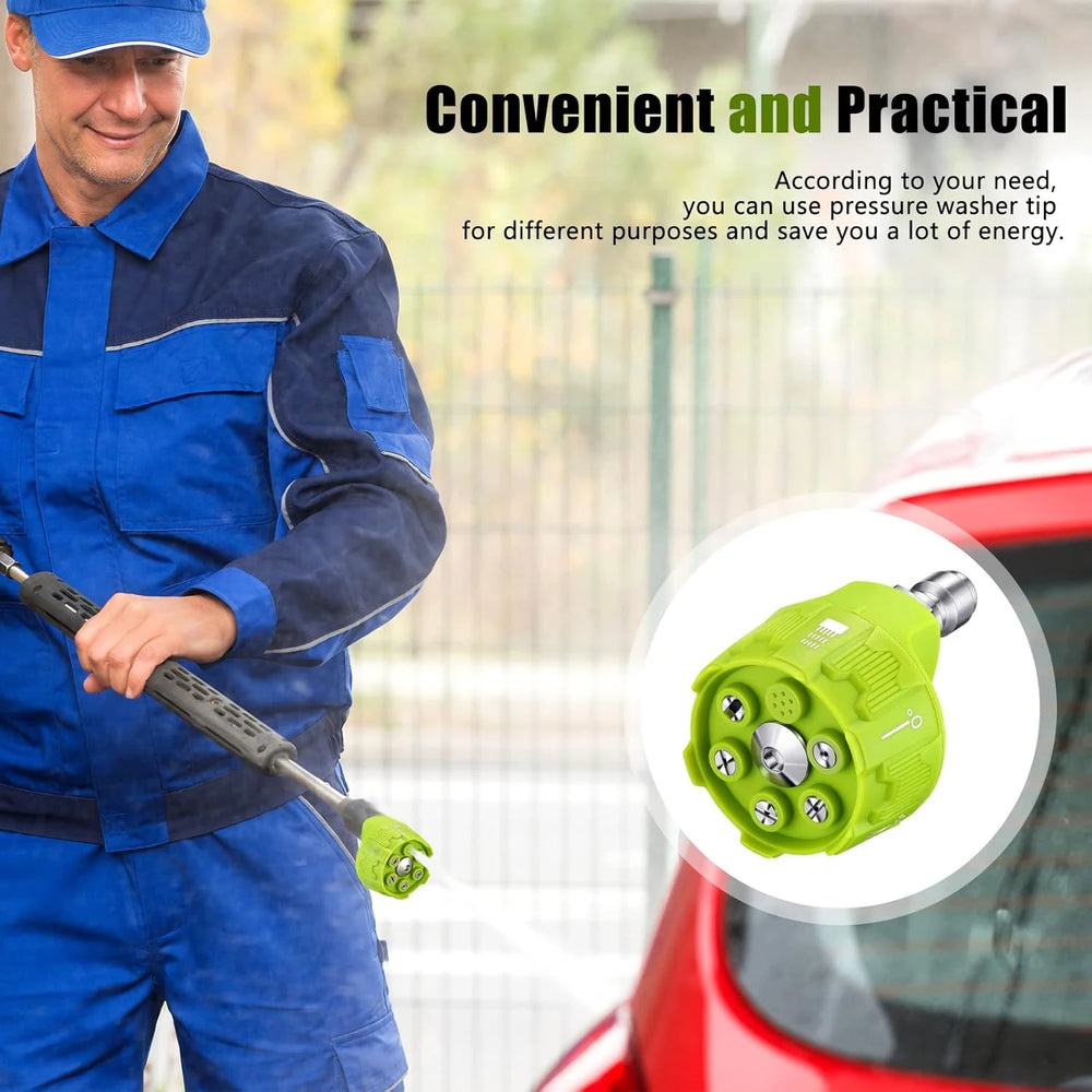 High Pressure Car Wash Nozzle 6 in 1 Multifunctional 14 Inch Design Suitable for 1/4 Inch Pressure W
