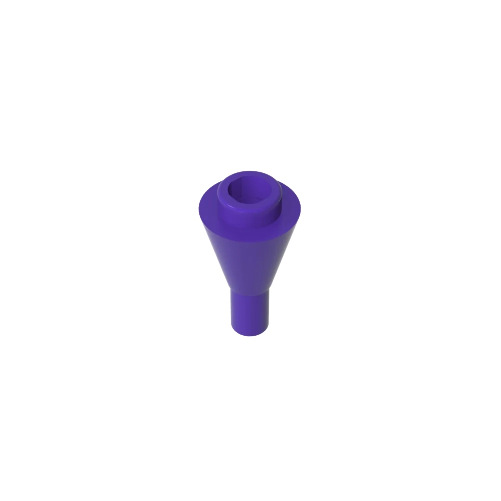 Gobricks GDS-1138 Cone 1 x 1 Inverted with Bar | Building Block for DIY Creations lifestyle view