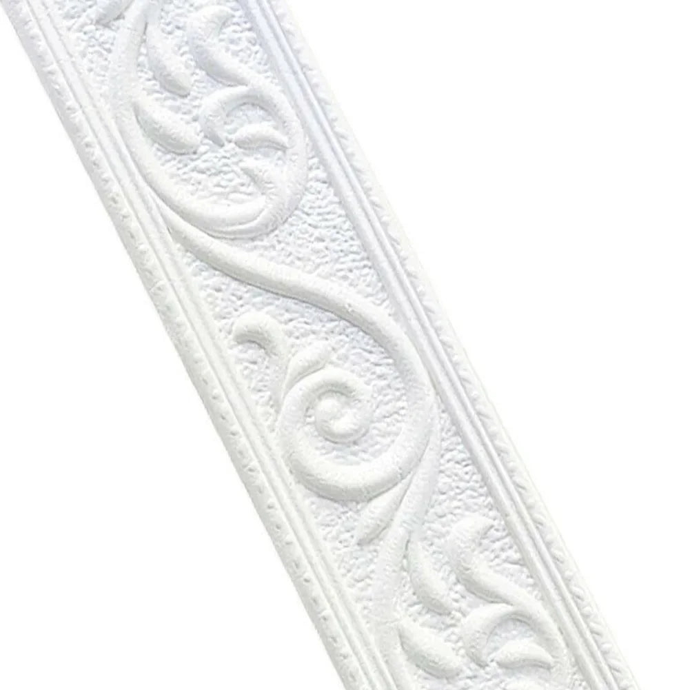 3D Tiles DIY Sticker Waterproof Skirting Sticker | Self-Adhesive Border Trim for Walls close-up view