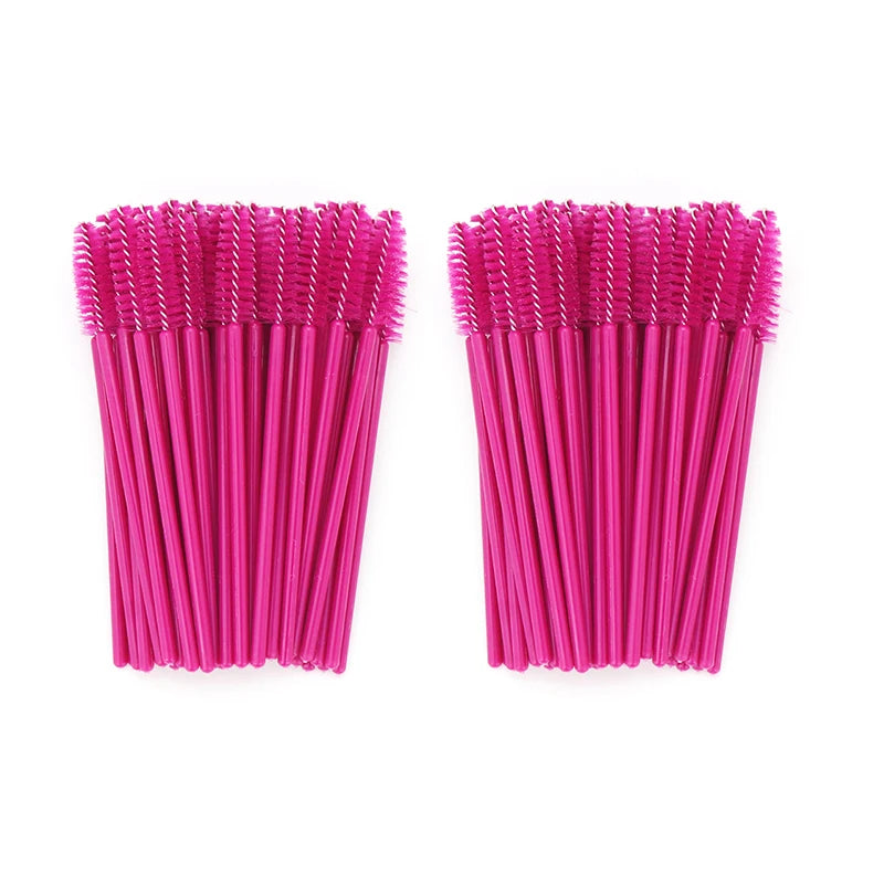 ANNAFRIS 50Pcs Eyelash Brush Soft Head Spiral Crystal Eyebrow Brush Lash Extension Br lifestyle view
