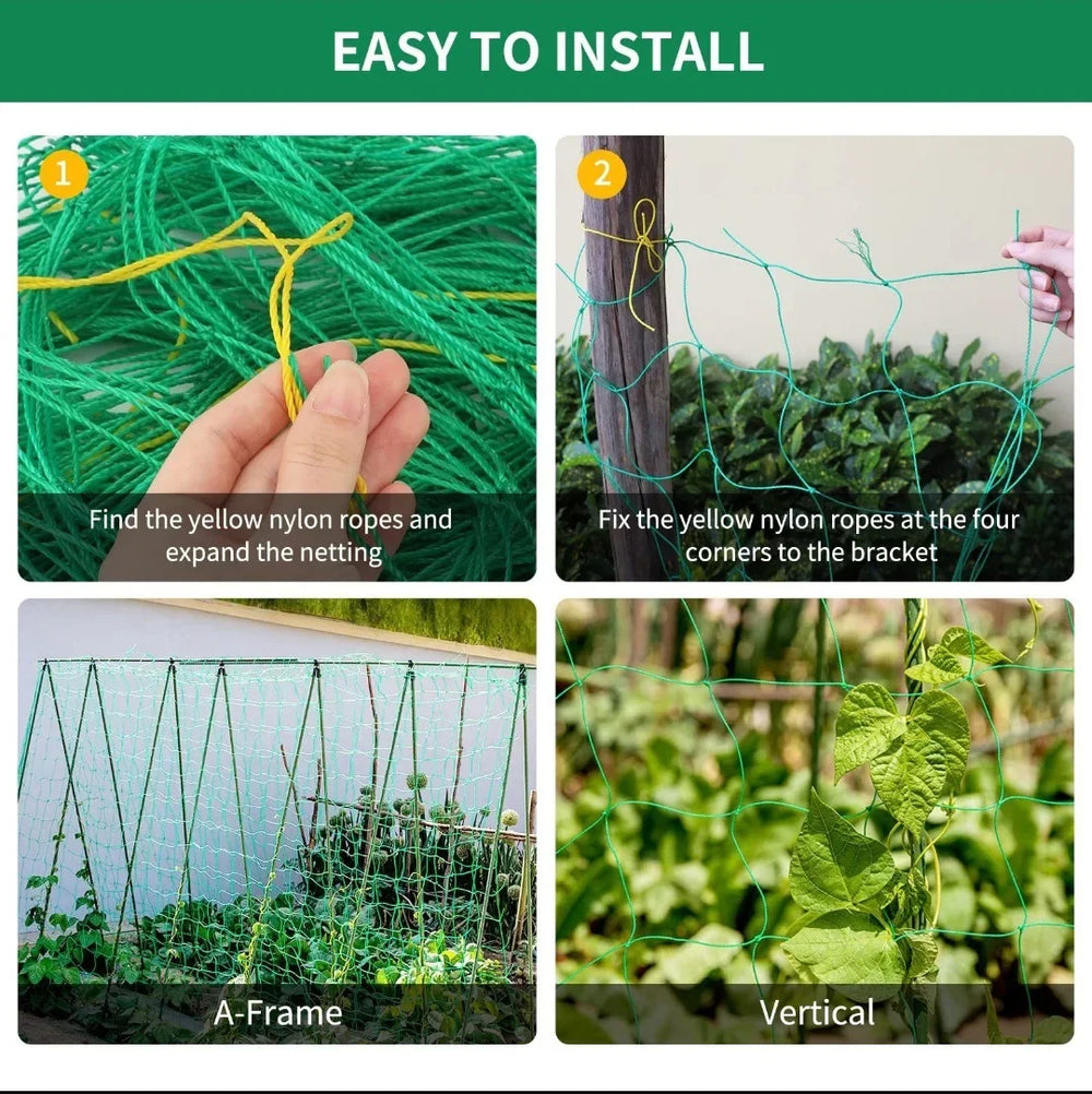 Trellis Pergolas Heavy-Duty Polyester Grow Net Garden Trellis Netting for Climbing additional angle