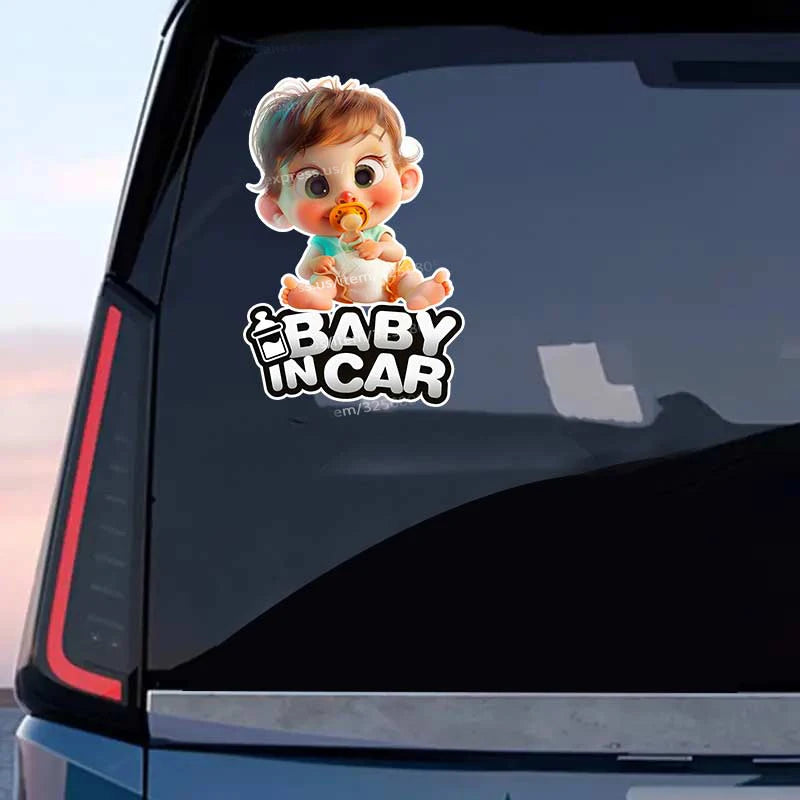 Cute Baby Pacifier Car Warning Sticker