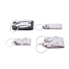 Stainless Steel Quick Release Keychain Belt Clip Key Snap Holder Ring Buckle