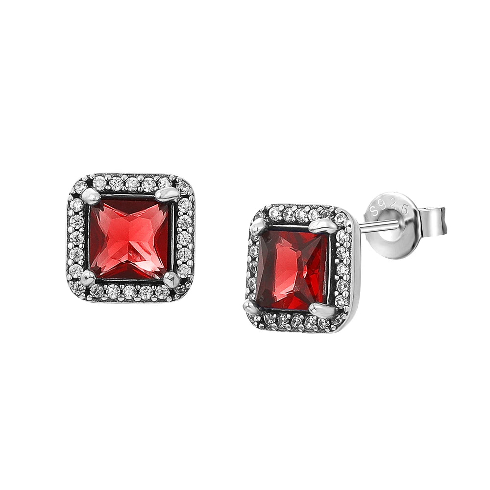 925 Sterling Silver Snowflake Heart Earrings | Fine Stud Earrings for Women close-up view
