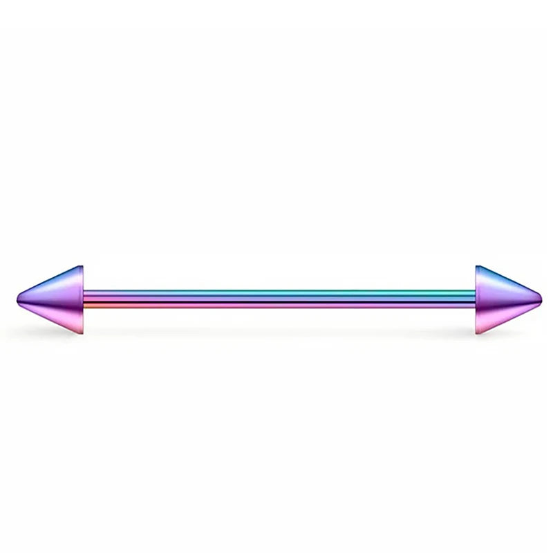 1Pcs Stainless Steel Straight Helix Tragus Industrial Ear Studs Bar Piercing Tongue Ring detail view