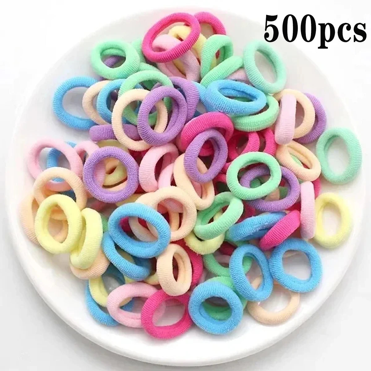Ponytail Hold Small Hair Tie Rubber Bands Scrunchie Hair lifestyle view