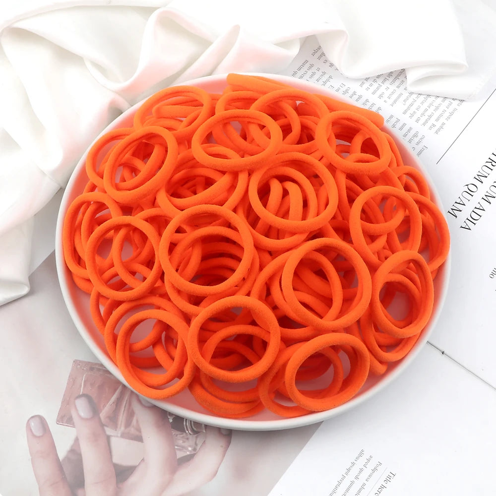 51 Colors Basic Elastic Hair Band for Girls 20/30/50PCS 4cm Simple Solid Color Headband detail view