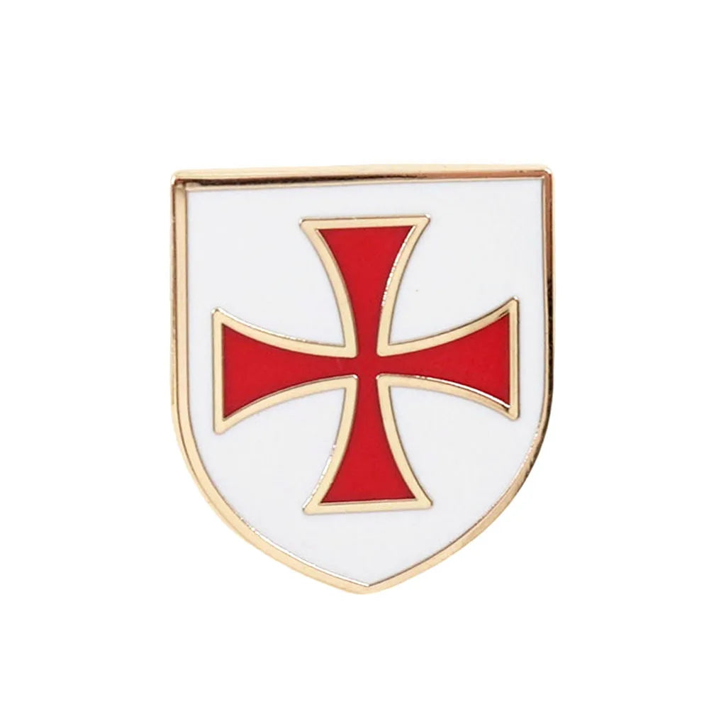 Knights Templar Cross Brooch Vintage Copsplay Badge Collar, Backpack and Accessory Gifts