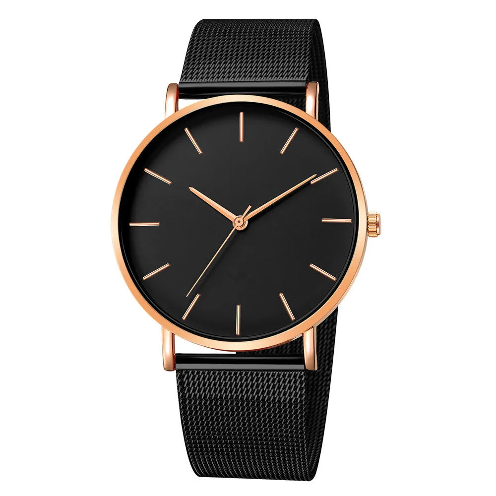 RUNERR Ultra Thin Quartz Watch | Minimalist Business Casual Mesh Strap lifestyle view