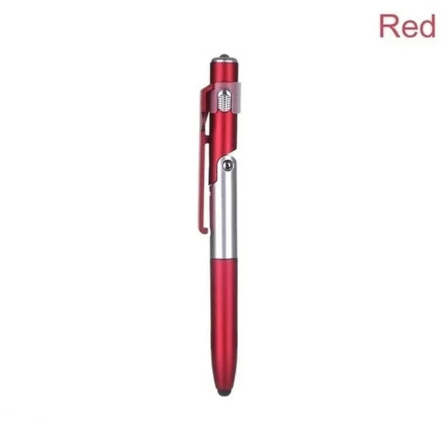 4 In 1 Multifunction Ballpoint Pen with LED Light Fold Phone Holder Night Read Writin lifestyle view