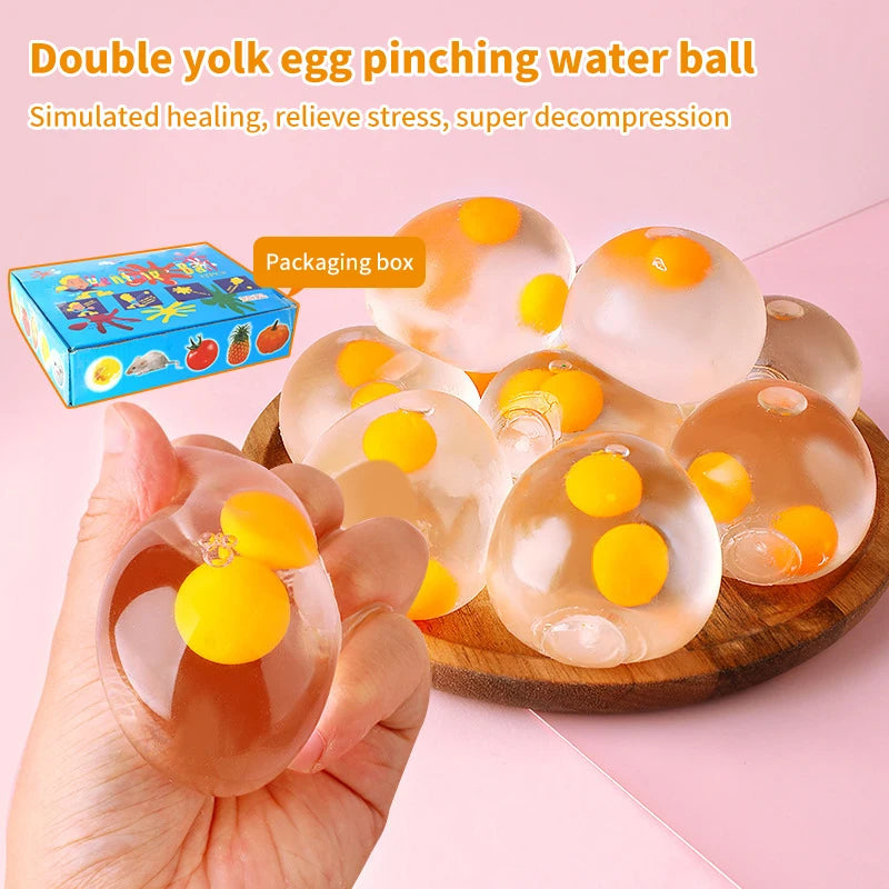 1PC Tricky Decompression 3D Egg Pinch Ball Silicone Push Its Bubble Anti Stress Toys detail view