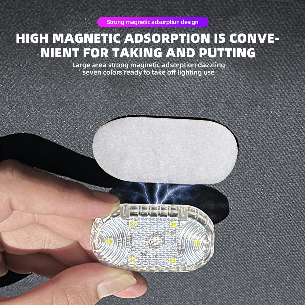 1pc Car LED Light Interior Lighting Atmosphere Lamp for Armrest Box Trunk Switch Touc alternate view