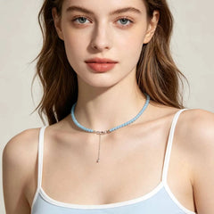Simple Black Beads Short Necklace for Women Chokers Femme Ladies Party Necklace Fashio close-up view