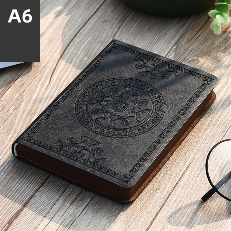 Vintage Leather Notebook – Portable Diary and Journal (A6 Size)