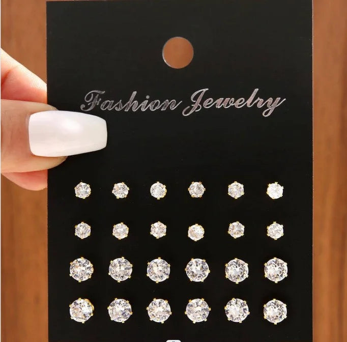 104 Pcs/Set Fashion Metal Pearl Zircon Earrings Butterfly Necklaces Bracelets Rings additional angle