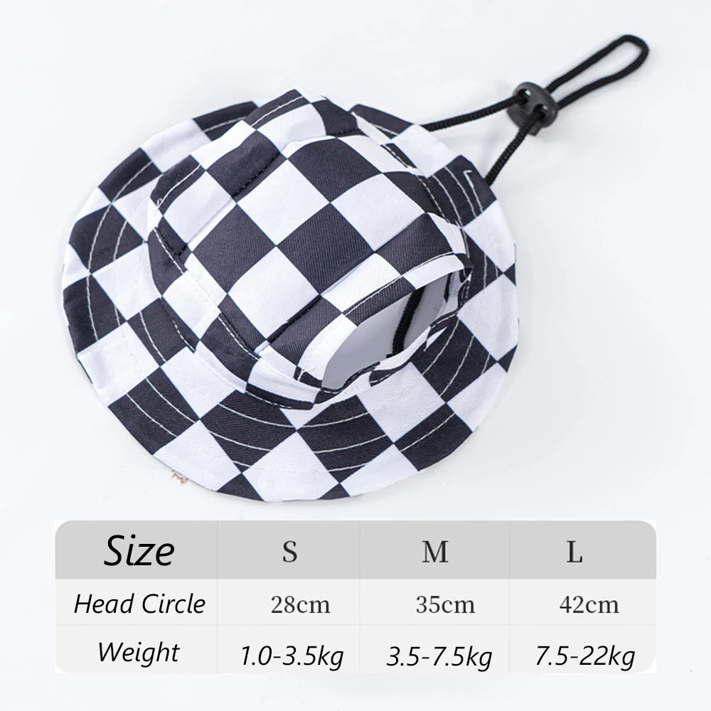 Cute Print Dog Hat for Small Medium Dogs | Adjustable Pet Cap for Pug Corgi Dachshund alternate view