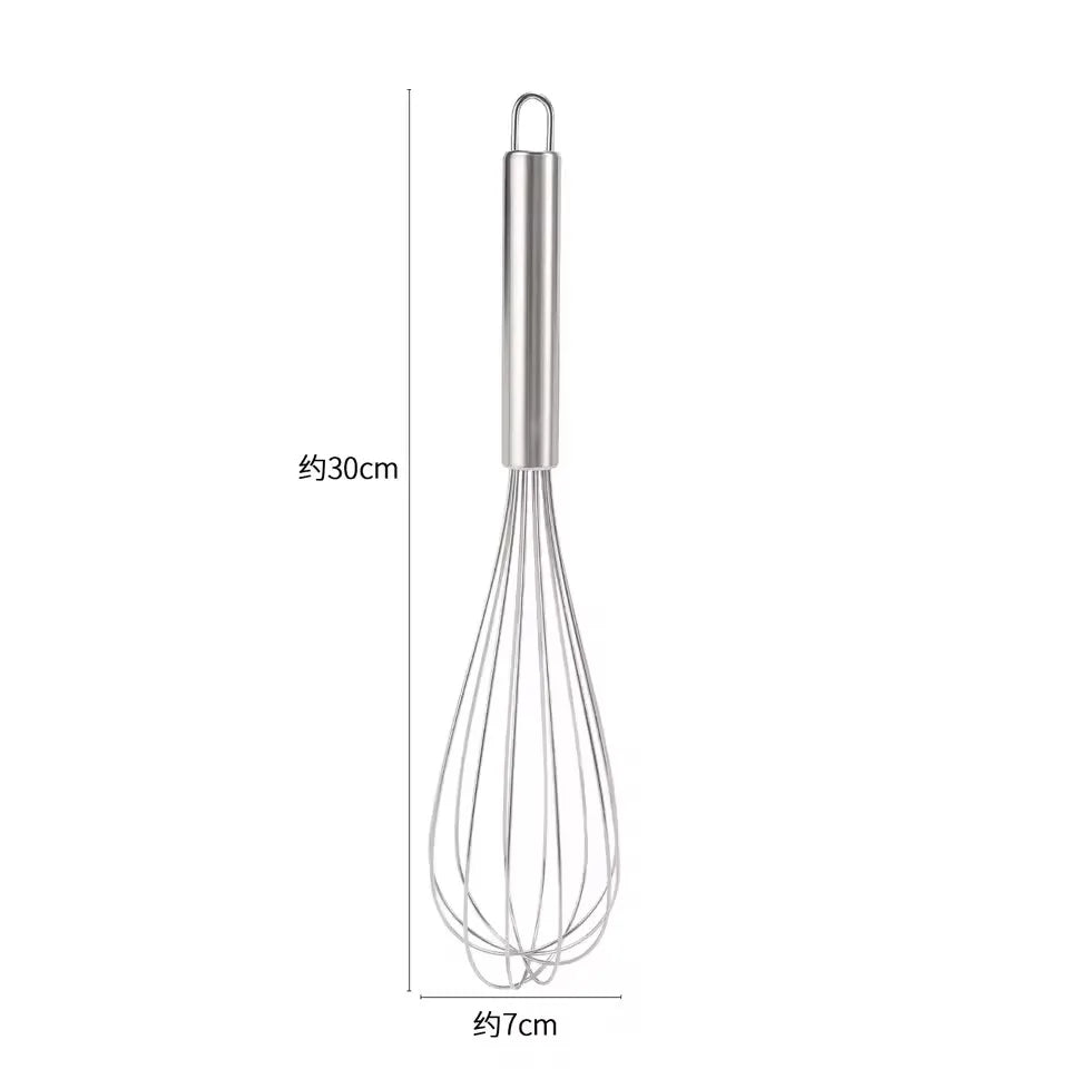 Manual Rotary Egg Beater | Stainless Steel Hand Whisk for Kitchen Baking alternate view