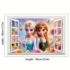 Princess Castle Wall Sticker | Magical Window Design for Kids Rooms detail view